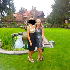 Arden B Sequined sparkling one shoulder dress